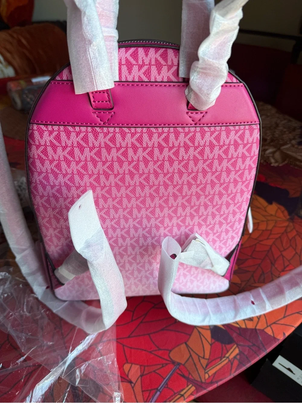 Michael Kors Hot Pink Signature Mini Backpack
